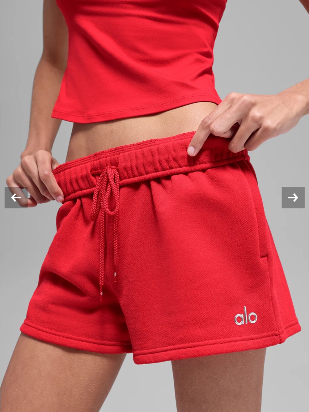 ALO Yoga Accolade Shorts In Bright Red